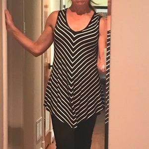 INC - Sleeveless and long drape shirtdress